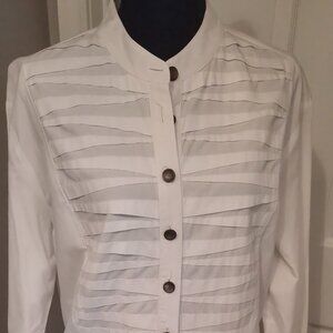 Vintage, Long White Cotton Blouse